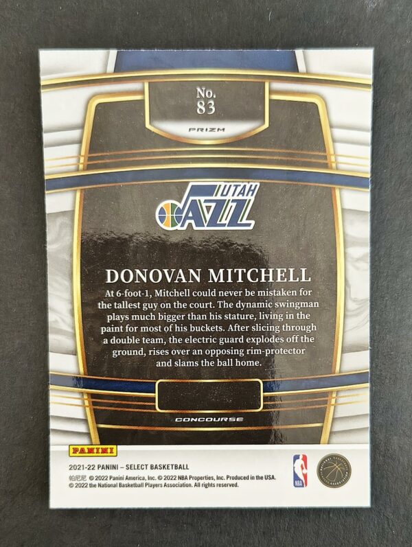 2021-22 Panini Select Donovan Mitchell #83 Concourse Silver
