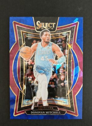 2024-25 Panini Select Donovan Mitchell #21 Concourse Blue Cracked Ice