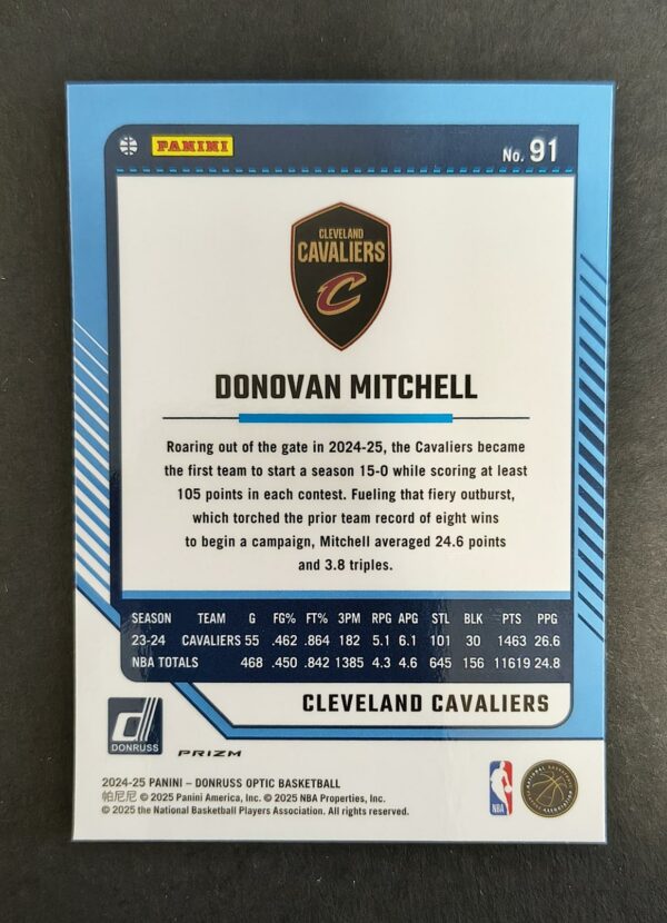 2024-25 Panini Optic Donovan Mitchell #91 Silver