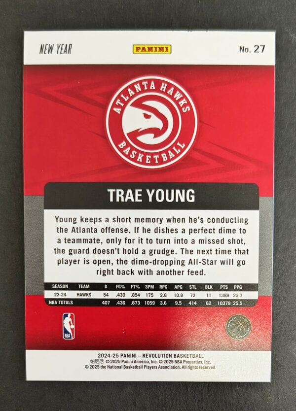 2024-25 Panini Revolution Trae Young #27 New Year