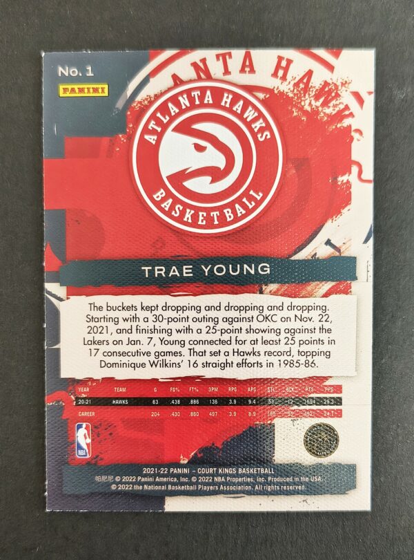 2021-22 Panini Court Kings Trae Young #1