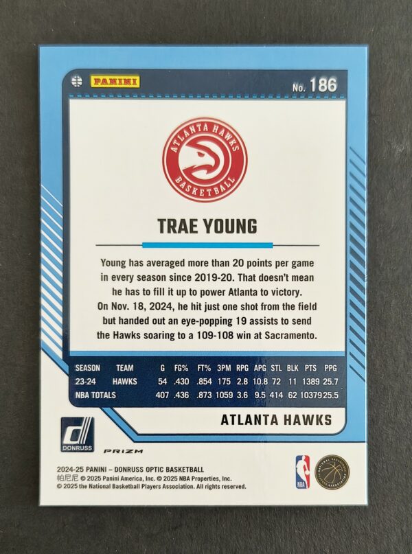 2024-25 Panini Optic Trae Young #186 Silver
