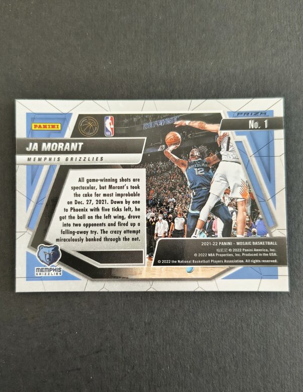 2021-22 Panini Mosaic Moments in Time Ja Morant #1 Prizm