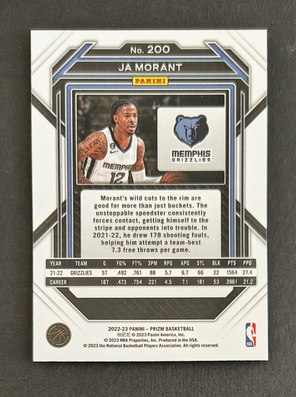 2022-23 Panini Prizm Ja Morant #200