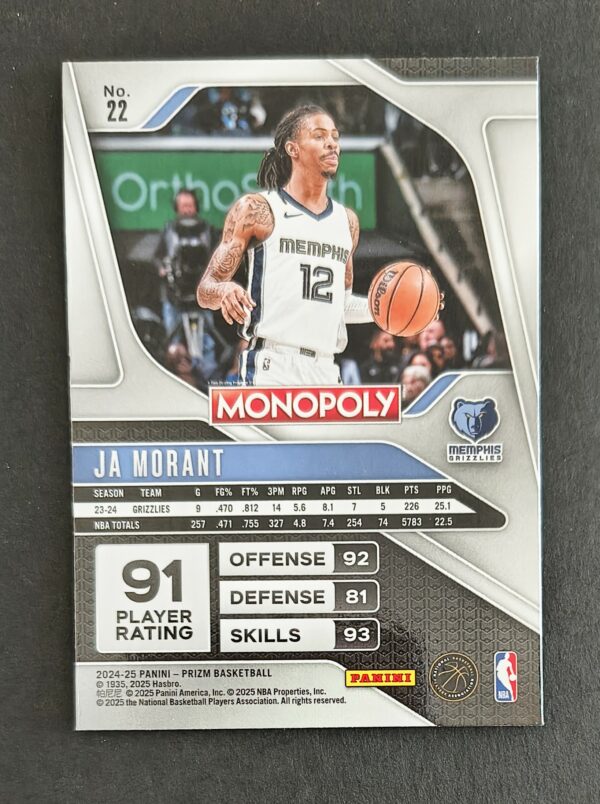 2024-25 Panini Prizm Monopoly Ja Morant #22