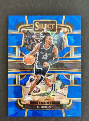 2023-24 Panini Select Ja Morant #65 Concourse Blue Cracked Ice