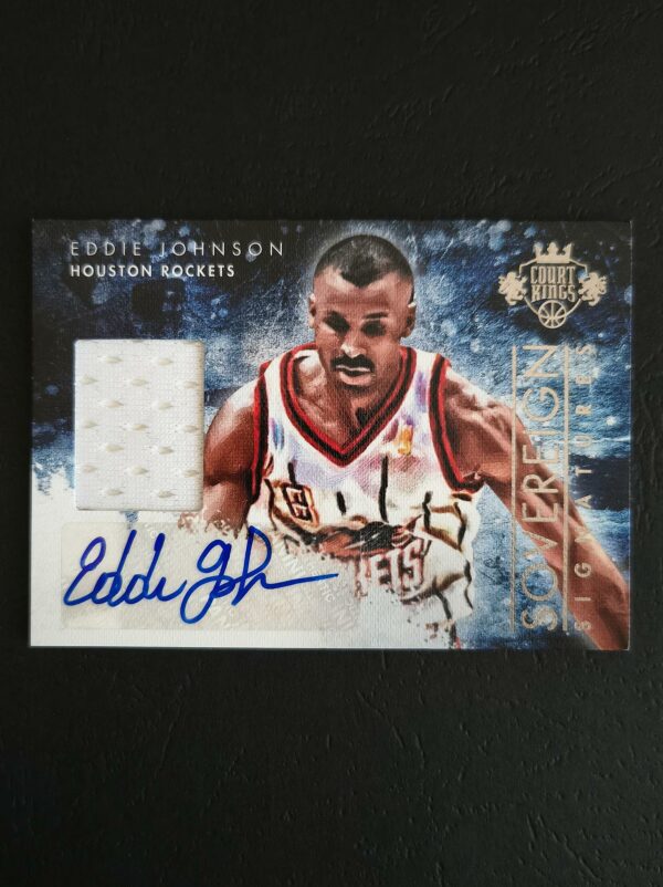 2013-14 Court Kings Sovereign Signatures Eddie Johnson 143/199 Auto Jersey