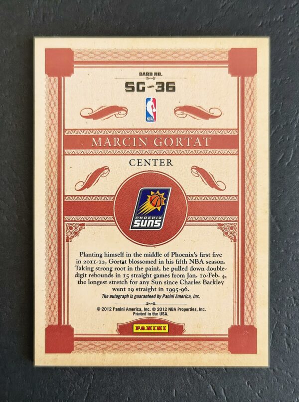 2011-12 Panini Gold Standard Signs of Gold Marcin Gortat 077/149 Auto