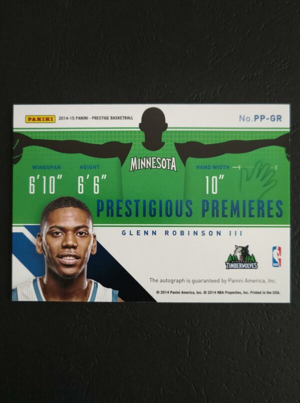 2014-15 Panini Prestige Prestigious Premieres Glen Robinson III RC Auto