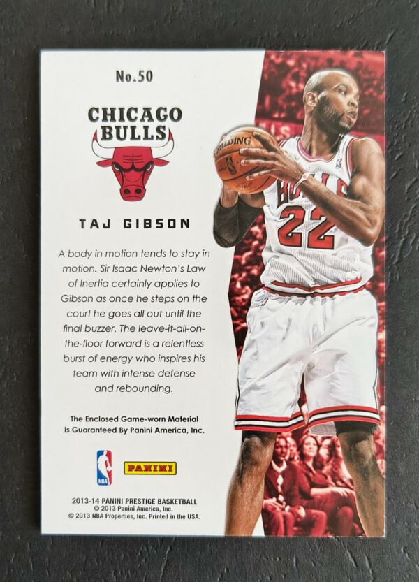 2013-14 Panini Prestige True Colors Taj Gibson Jersey