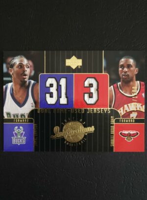 2002-03 Upper Deck Inspirations Jamal Sampson Shareef Abdur-Rahim Dual Jersey
