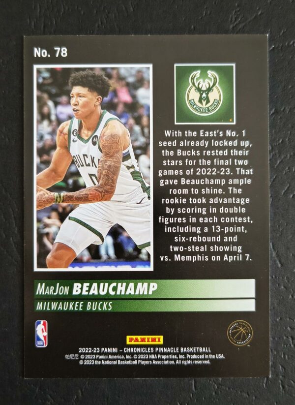 2022-23 Panini Chronicles Pinnacle Marjon Beauchamp 42/75 RC