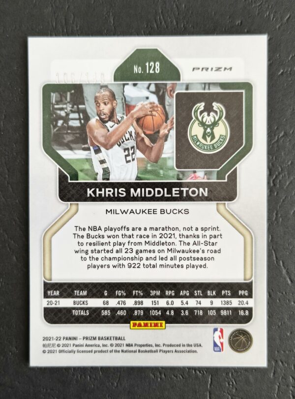 2021-22 Panini Prizm Khris Middleton #128 106/149