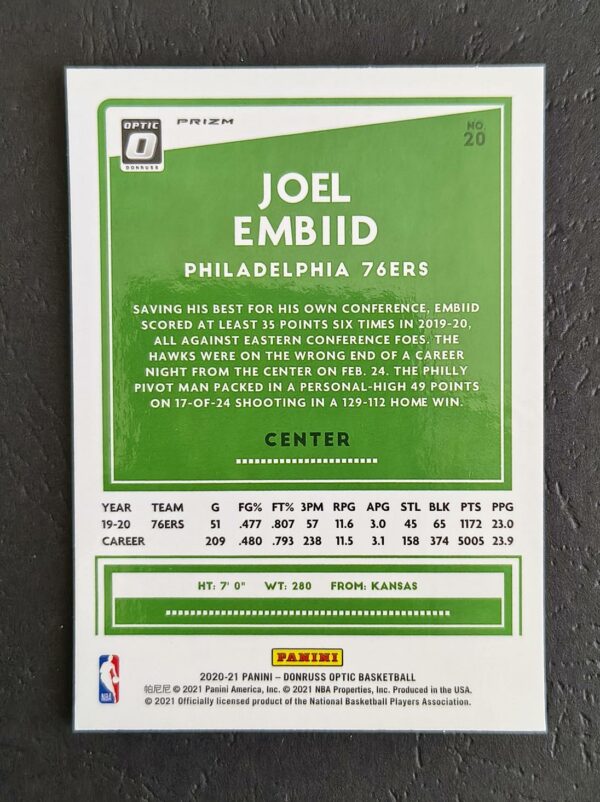 2020-21  Panini Optic Joel Embiid #20 Wave