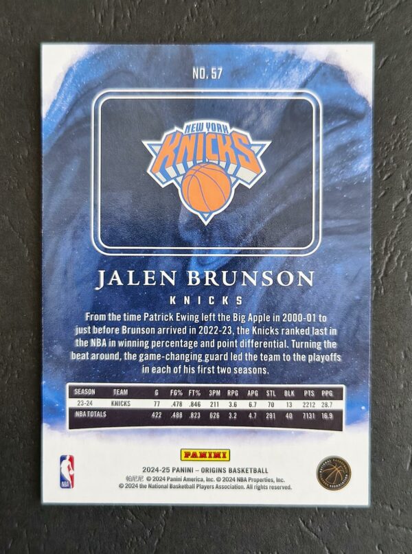 2024-25 Panini Origins Jalen Brunson #57