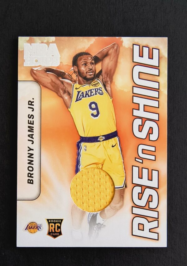 2024-25 Panini Hoops Rise'nShine Bronny James Jr. RC Jersey