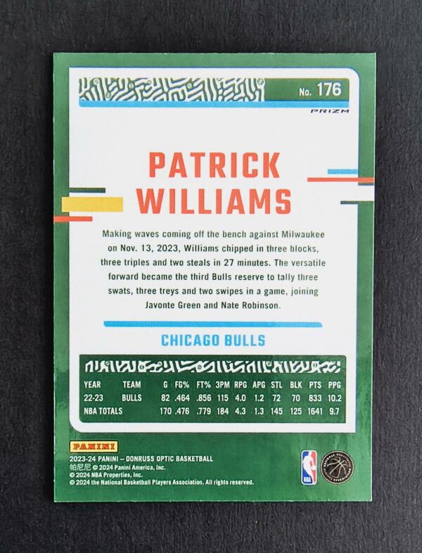 2023-24 Panini Optic Patrick Williams #176 SP Dragon Choice