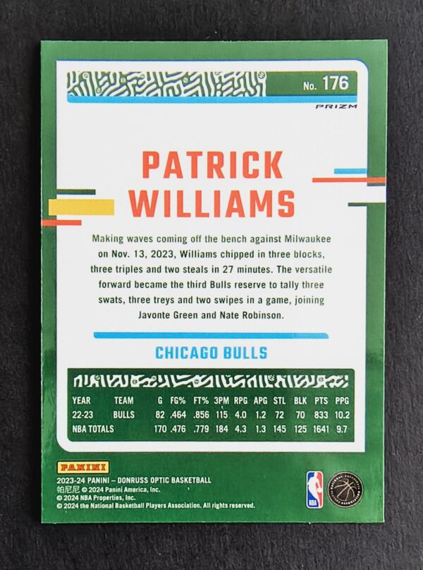 2023-24 Panini Optic Patrick Williams #176 Red Green Choice