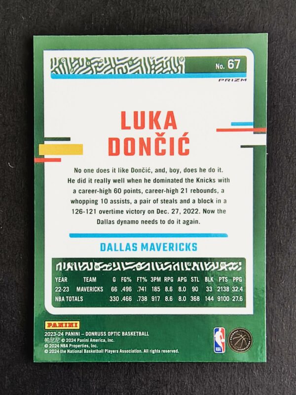 2023-24 Panini Optic Luka Doncic #67 Silver