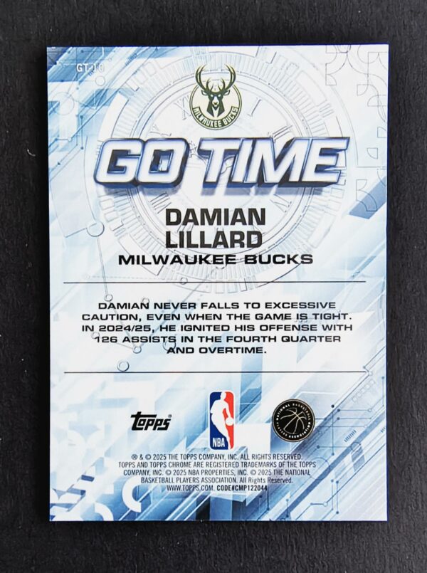 2025-26 Topps Chrome Go Time Damian Lillard
