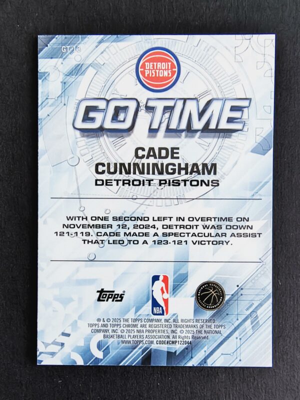 2025-26 Topps Chrome Go Time Cade Cunningham