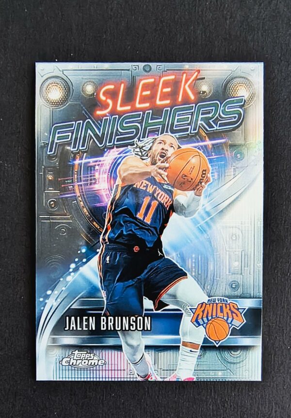 2025-26 Topps Chrome Sleek Finishers Jalen Brunson Refractor