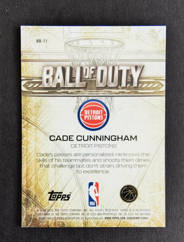 2025-26 Topps Chrome Ball of Duty Cade Cunningham