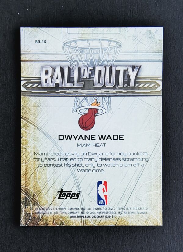 2025-26 Topps Chrome Ball of Duty Dwyane Wade