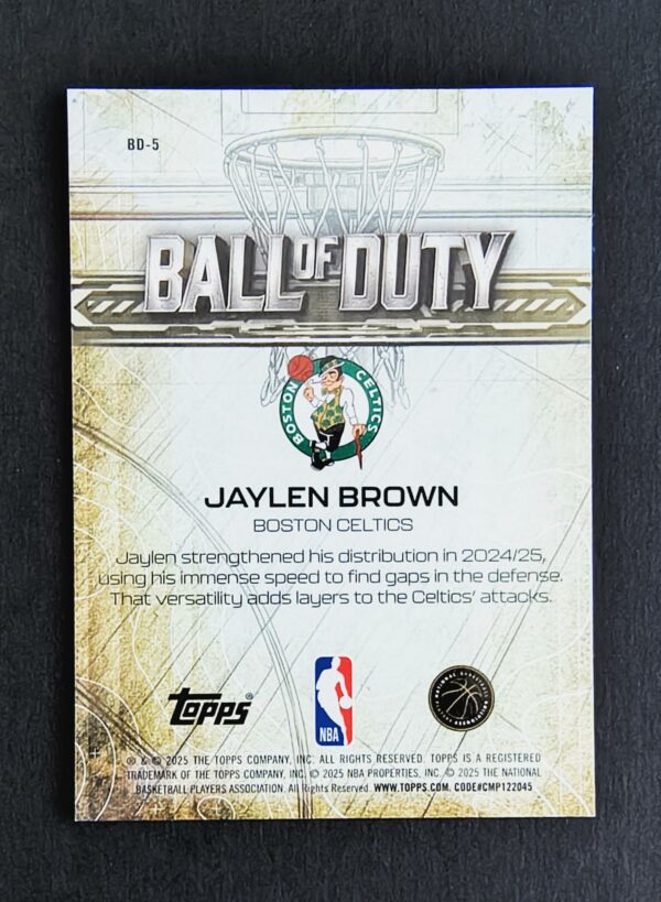2025-26 Topps Chrome Ball of Duty Jaylen Brown