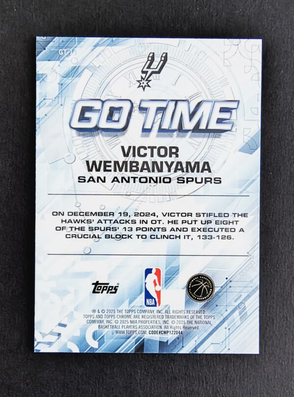 2025-26 Topps Chrome Go Time Victor Wembanyama