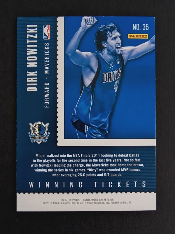 2017-18 Panini Contenders Winning Tickets Dirk Nowitzki #35