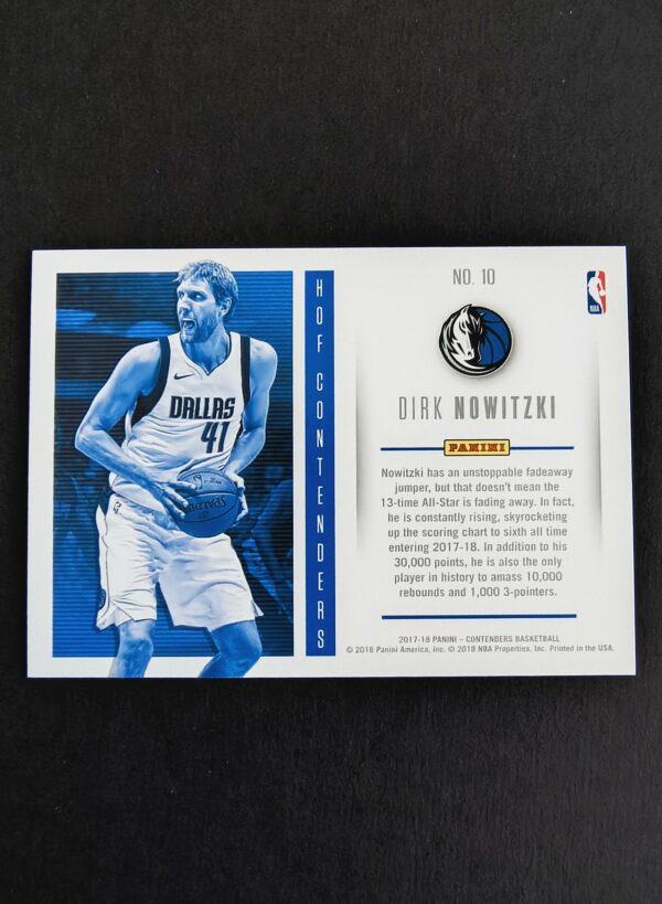 2017-18 Panini Contenders Hall of Fame Dirk Nowitzki #10