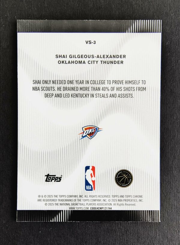 2025-26 Topps Chrome Voices Shai Gilgeous-Alexander