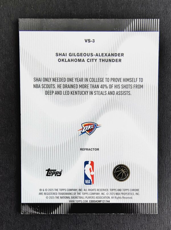 2025-26 Topps Chrome Voices Shai Gilgeous-Alexander Refractor