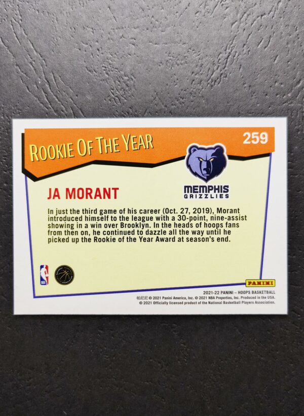 2021-22 Panini Hoops Tribute Ja Morant #259