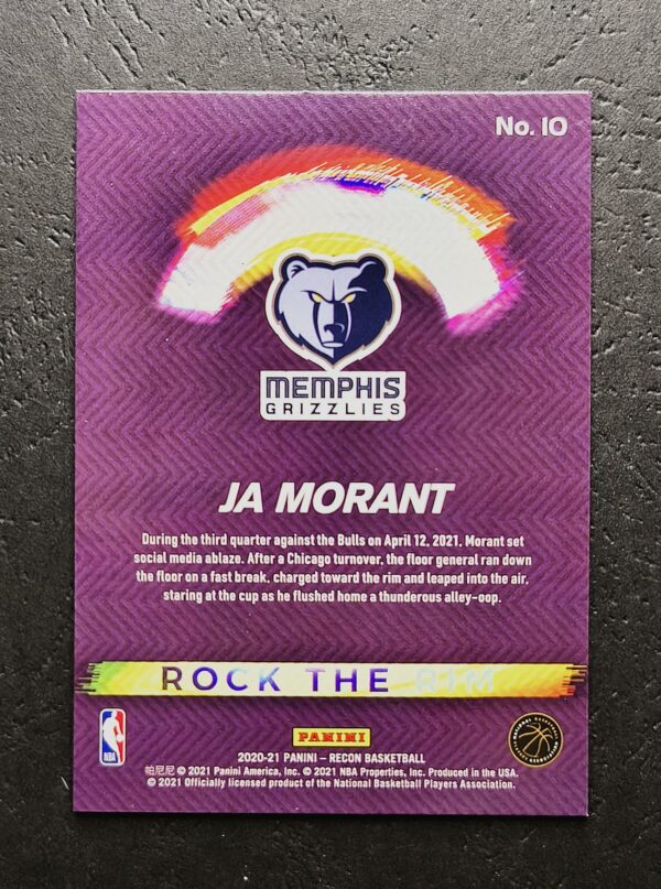 2020-21 Panini Recon Rock the Rim Ja Morant #10