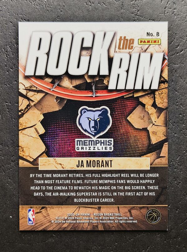 2023-24 Panini Recon Rock the Rim Ja Morant #8