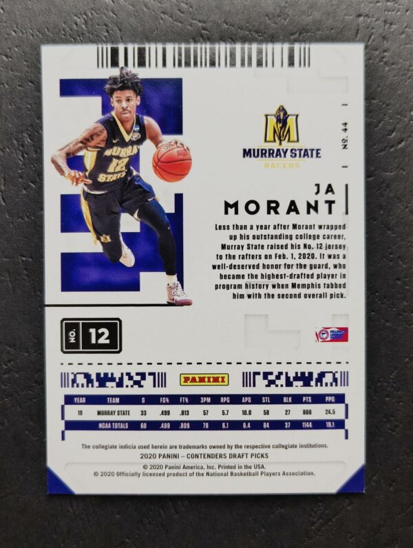 2020 Panini Contenders Draft Picks Ja Morant #12 RC Explosion