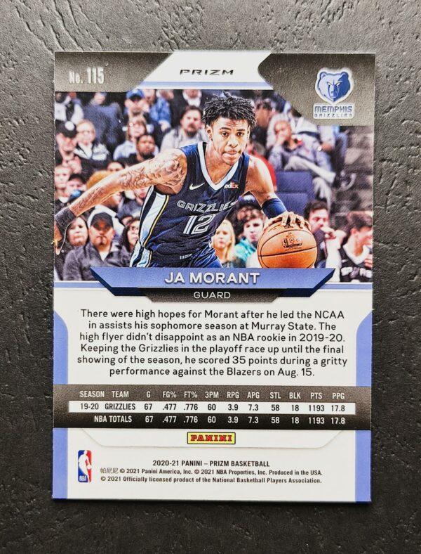 2020-21 Panini Prizm Ja Morant #115 Hyper