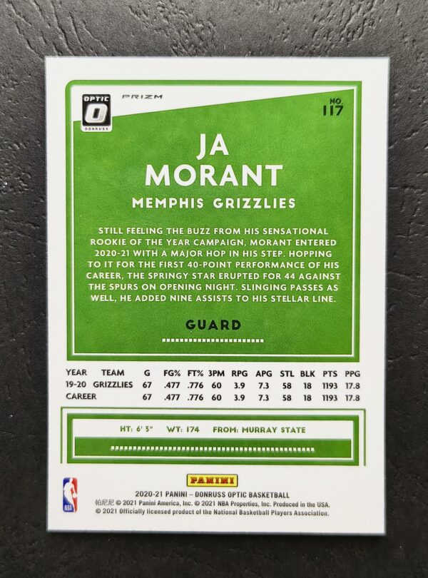 2020-21 Panini Optic Ja Morant #117 Flash