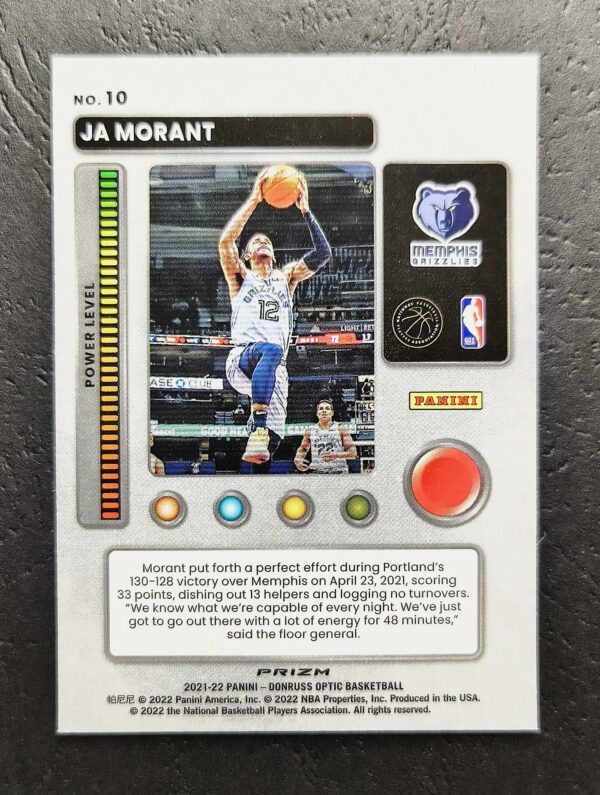 2021-22 Panini Optic T-Minus 3...2...1 Ja Morant #10 Silver
