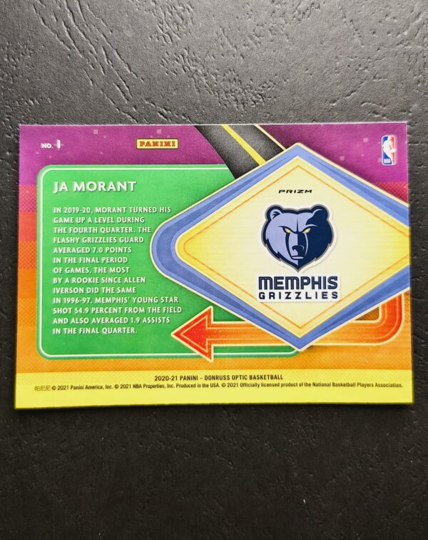 2020-21 Panini Optic Express Lane Ja Morant #1 Purple