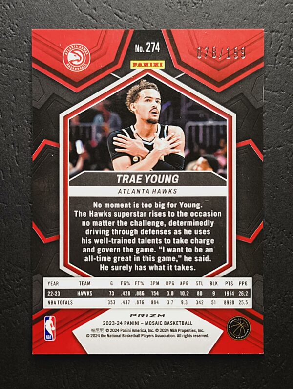2023-24 Panini Mosaic City Edition Trae Young #274 078/199