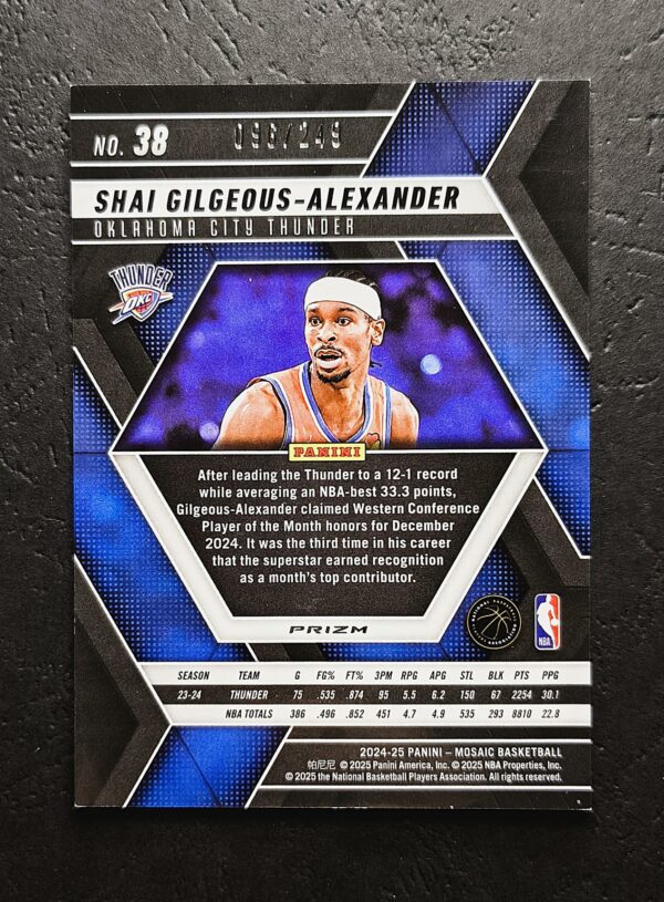 2024-25 Panini Mosaic Shai Gilgeous-Alexander #38 096/249