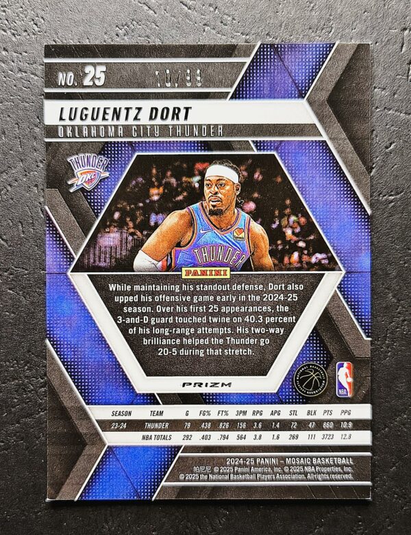 2024-25 Panini Mosaic Luguentz Dort #25 10/99