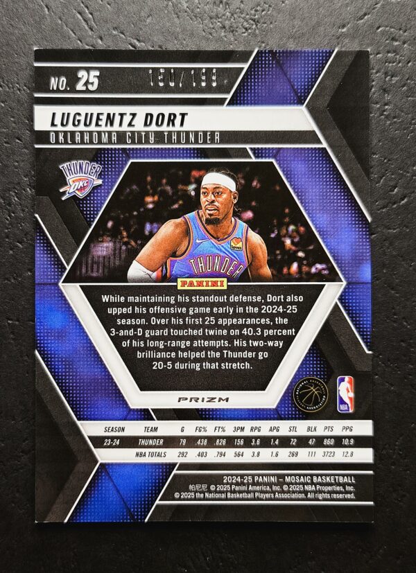 2024-25 Panini Mosaic Luguentz Dort #25 150/199