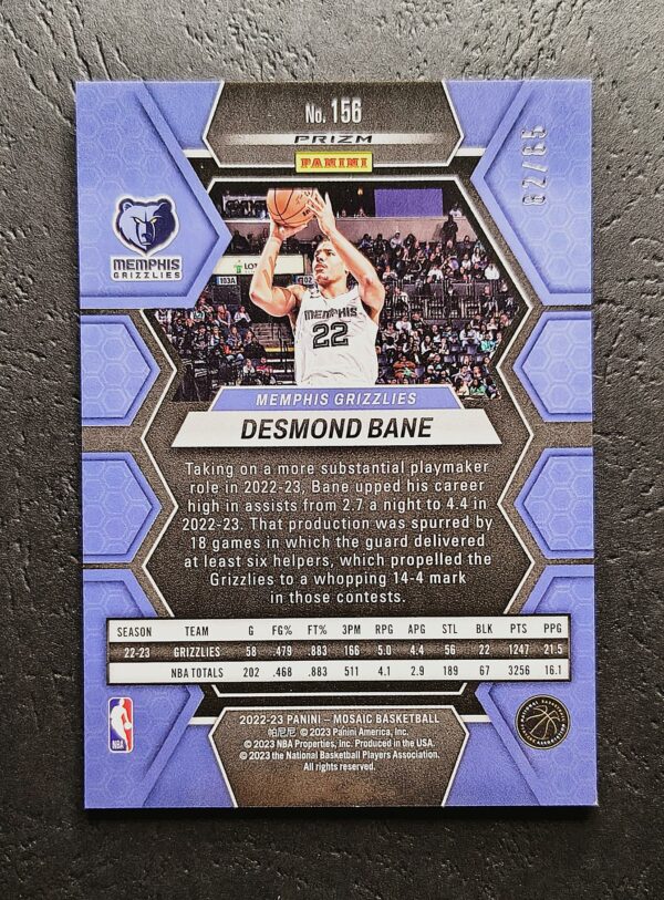 2022-23 Panini Mosaic Desmond Bane #156 82/85