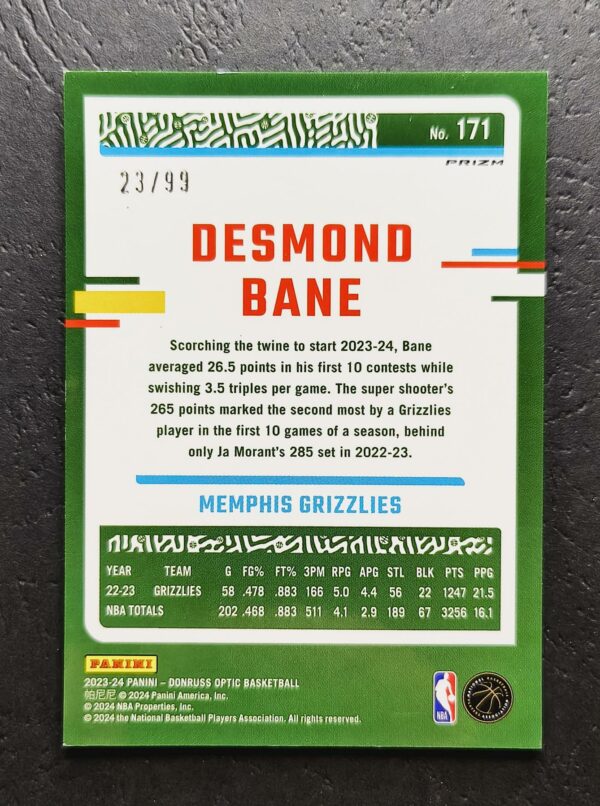 2023-24 Panini Optic Desmond Bane #171 23/99