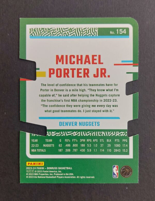 2023-24 Panini Donruss Michael Porter Jr #154 48/75
