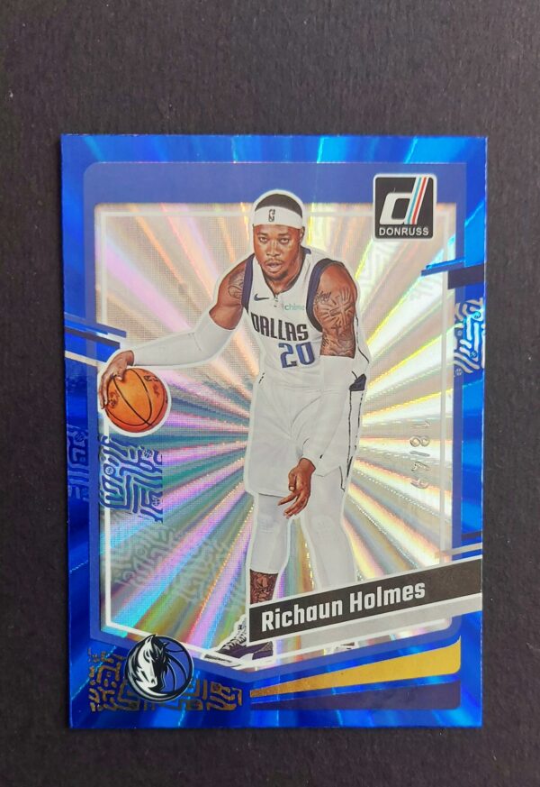 2023-24 Panini Donruss Richaun Holmes #10 18/49 Blue Laser
